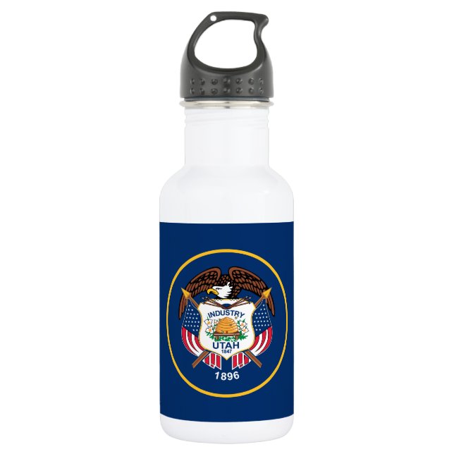 Botella De Agua Bandera del estado de Utah (Anverso)
