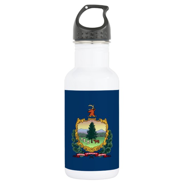 Botella De Agua Bandera del Estado de Vermont (Anverso)