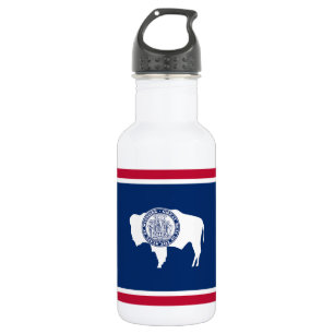 Botella De Agua Bandera del estado de Wyoming