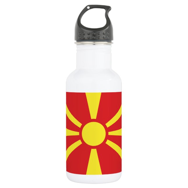 Botella De Agua Bandera del Norte de Macedonia (Anverso)