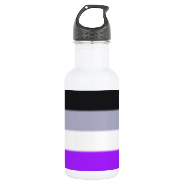 Botella De Agua Bandera del orgullo asexual caído (Anverso)