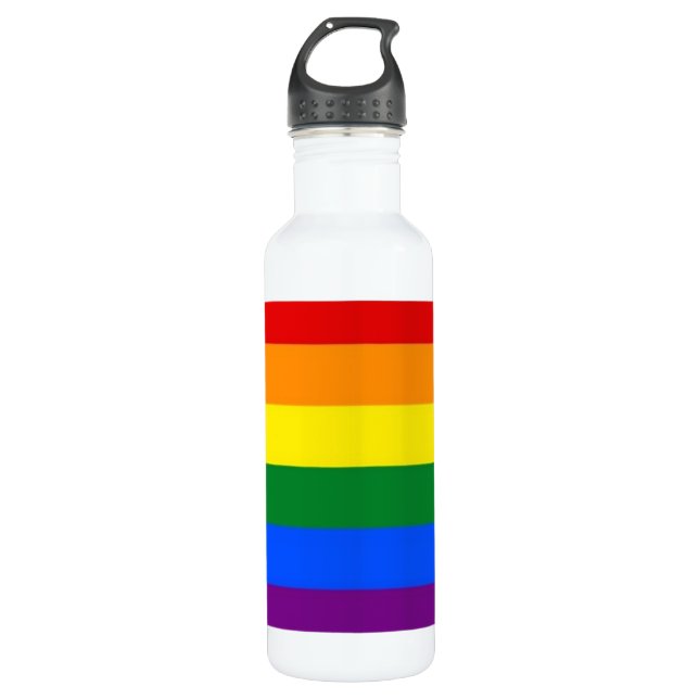 Botella De Agua Bandera del orgullo del arco iris (Anverso)