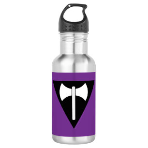 Botella De Agua bandera del orgullo lésbico SlipperyJoe feminista
