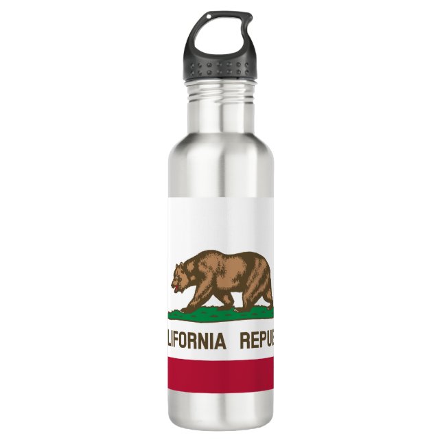 Botella De Agua Bandera del oso de la República de California: Est (Anverso)