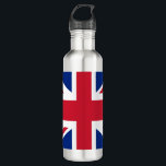 Botella De Agua Bandera del Reino Unido<br><div class="desc">La bandera del Reino Unido es una cruz roja simétrica con fibromas blancas en un campo azul con un neumático contramedido con fibromas blancas de rojo y blanco. Los colores utilizados en la bandera son azul, rojo, blanco. La proporción de la bandera del Reino Unido es de 1:2. La bandera...</div>