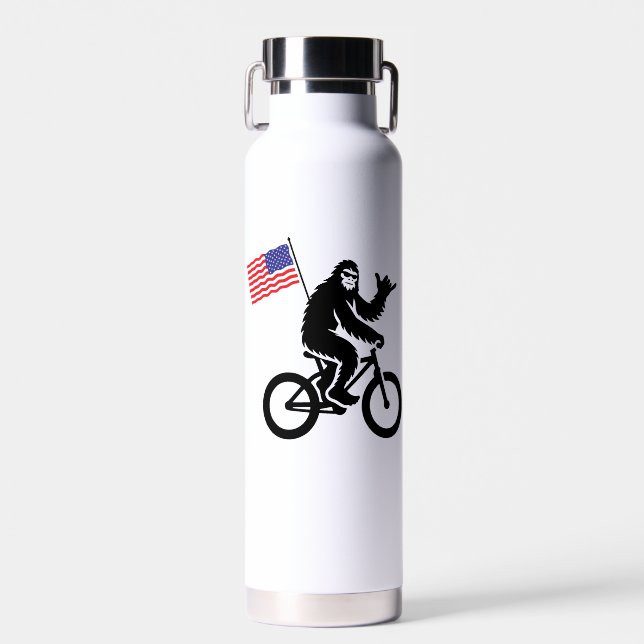 Botella De Agua Bandera estadounidense para ciclismo de pie (Delantero)