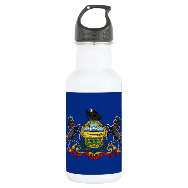 Botella De Agua Bandera Estatal de Pennsylvania (Anverso)