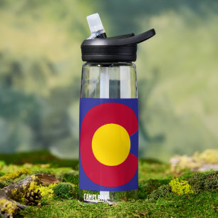 Botella De Agua Bandera estilizada del estado de Colorado