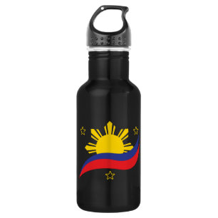 Botella De Agua Bandera filipina de Pinoy de Filipinas