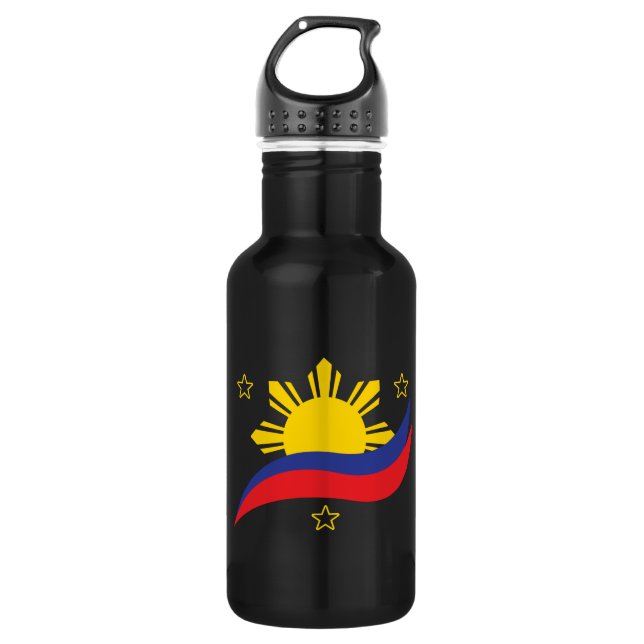 Botella De Agua Bandera filipina de Pinoy de Filipinas (Anverso)