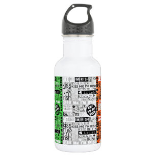 Botella De Agua Bandera irlandesa Besarme