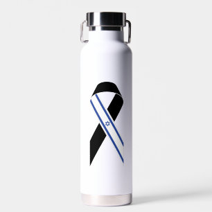 Botella De Agua Bandera israelí de la cinta negra