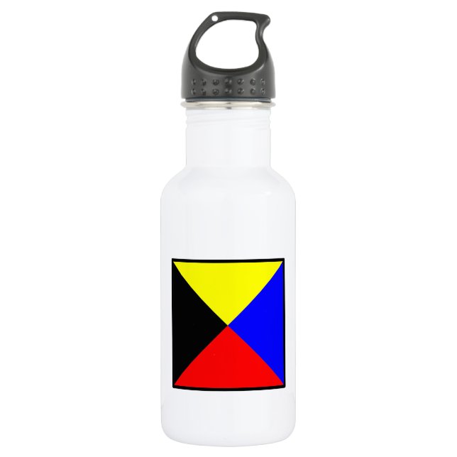 Botella De Agua Bandera náutica ZULU (Anverso)