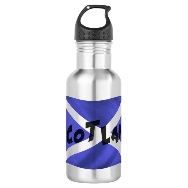 Botella De Agua Bandera ondulada de Escocia (Anverso)
