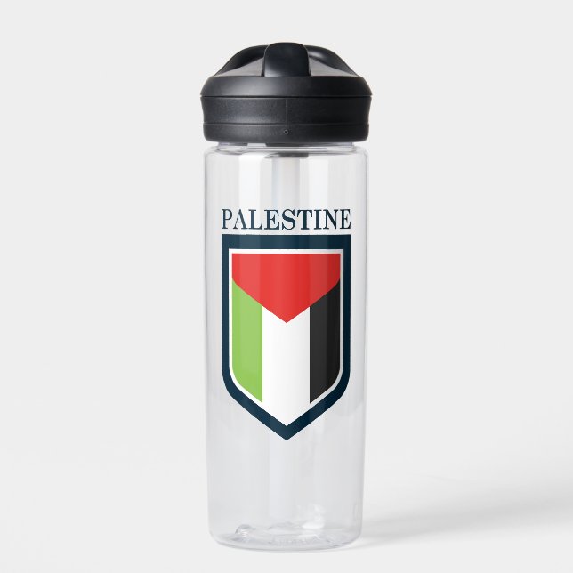 Botella De Agua Bandera palestina y palestina (Delante)