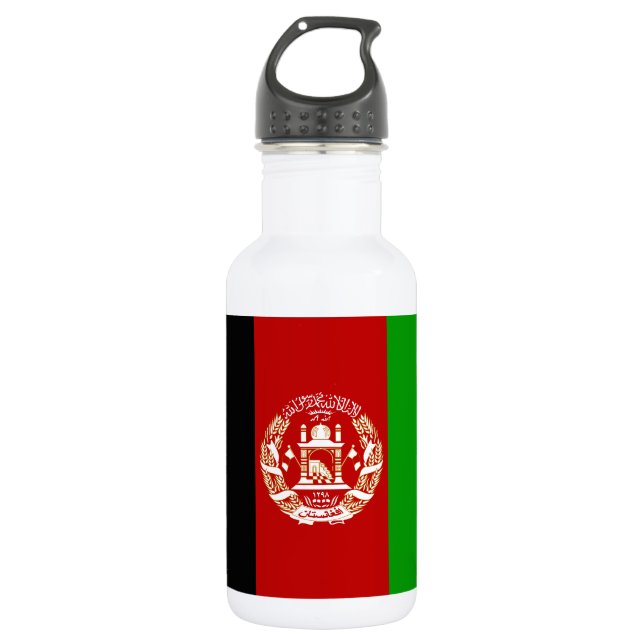 Botella De Agua Bandera patriótica de Afganistán (Anverso)
