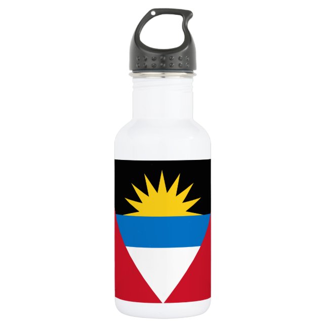 Botella De Agua Bandera Patriótica de Antigua y Barbuda (Anverso)