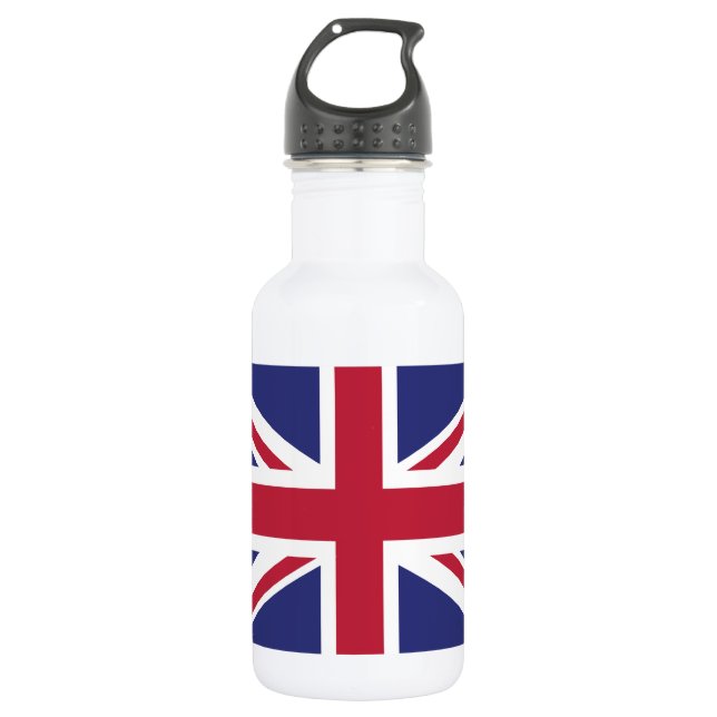 Botella De Agua Bandera Patriótica del Reino Unido (Anverso)