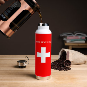 Botella De Agua Bandera personalizada de Suiza Schweiz Suiza Europ