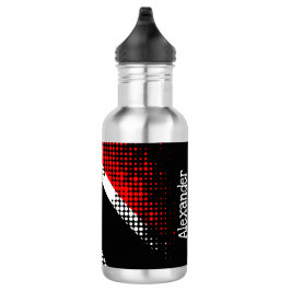 Botella De Agua Bandera personalizada del patrón de puntos de Trin