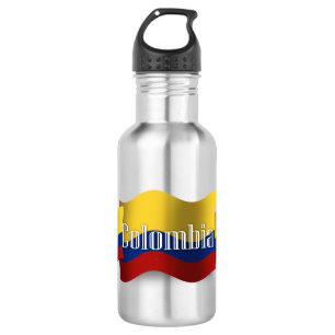 Botella De Agua Bandera que agita de Colombia