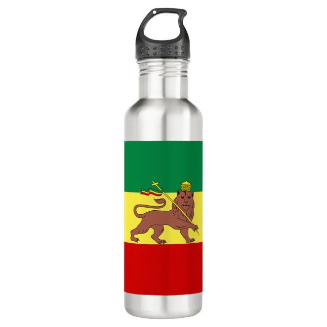 Botella De Agua Bandera rastafari (Rastafarianismo) (Rasta) (Anverso)