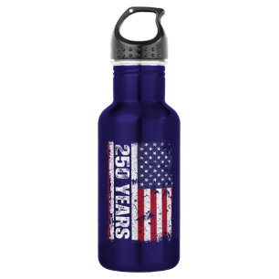 Botella De Agua Bandera Retro América 250 Años Aniversario 250º