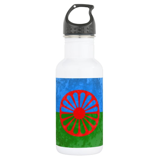 Botella De Agua Bandera romaní (Anverso)