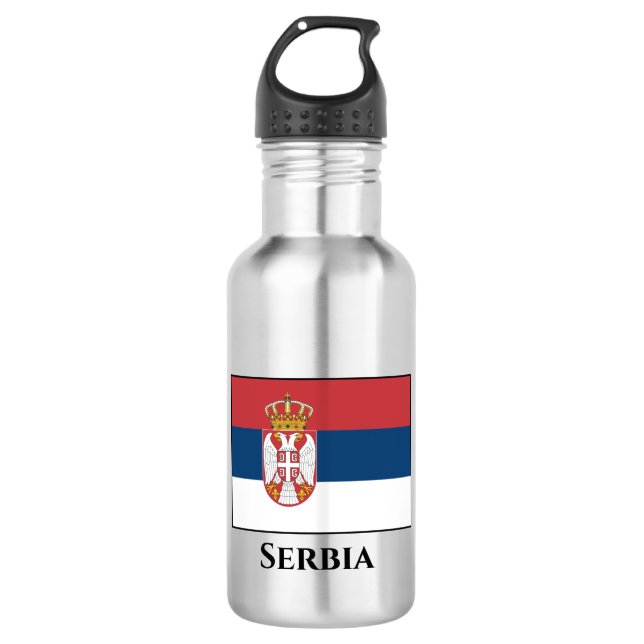 Botella De Agua Bandera Serbia (serbia) (Anverso)