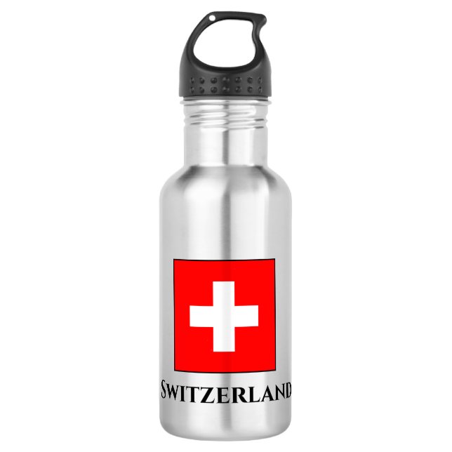 Botella De Agua Bandera Suiza (Suiza) (Anverso)
