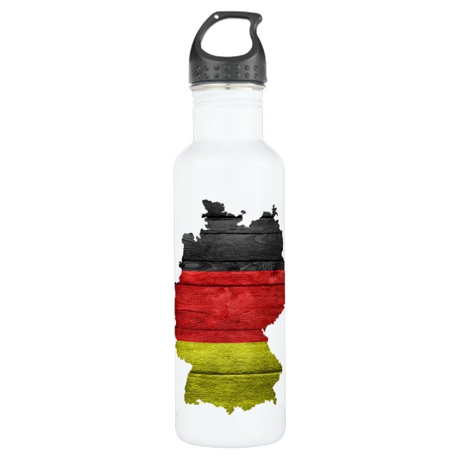 Botella De Agua Bandera y mapa de Alemania (Anverso)