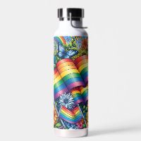 Banderas del orgullo LGBTQIA+, arcos de lluvia y f