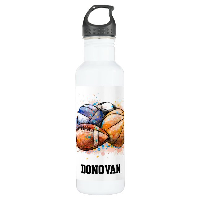 Botella De Agua Banderas deportivas (Anverso)