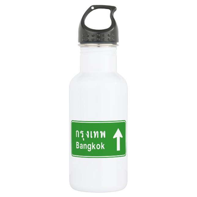 Botella De Agua Bangkok delante ⚠ Rótulo de tráfico por carretera  (Anverso)