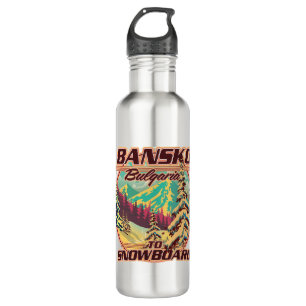 Botella De Agua Bankso Bulgaria al logo de Snowboard