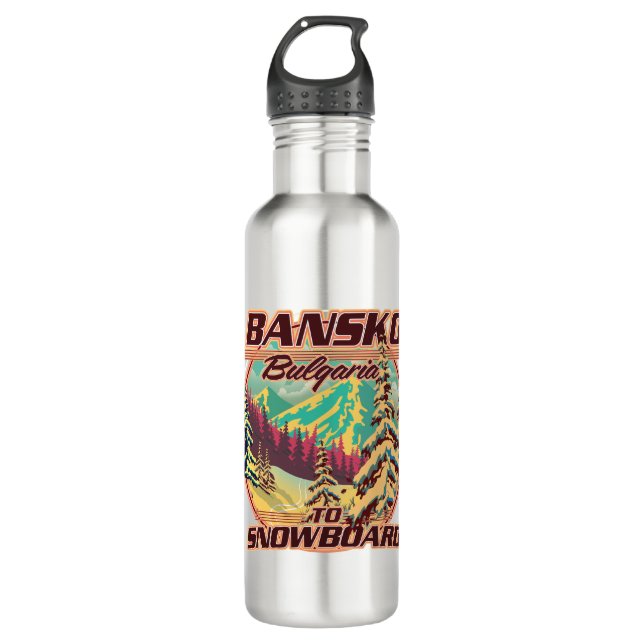 Botella De Agua Bankso Bulgaria al logo de Snowboard (Anverso)