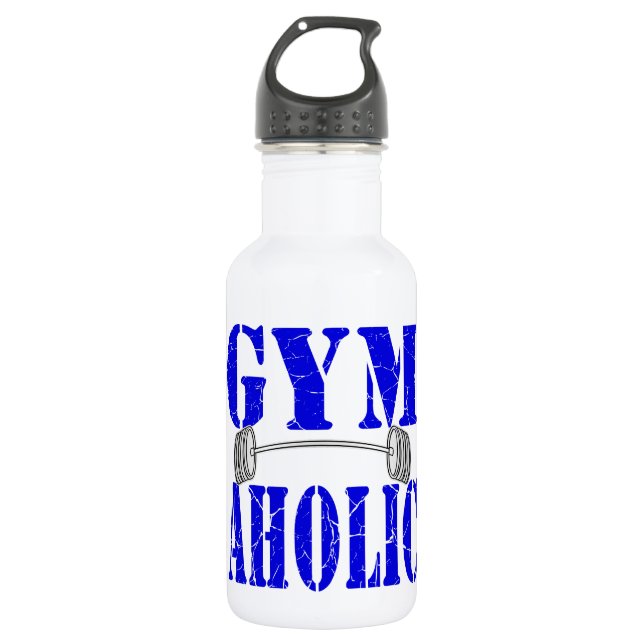 Botella De Agua Barbell de Gymaholic (Anverso)