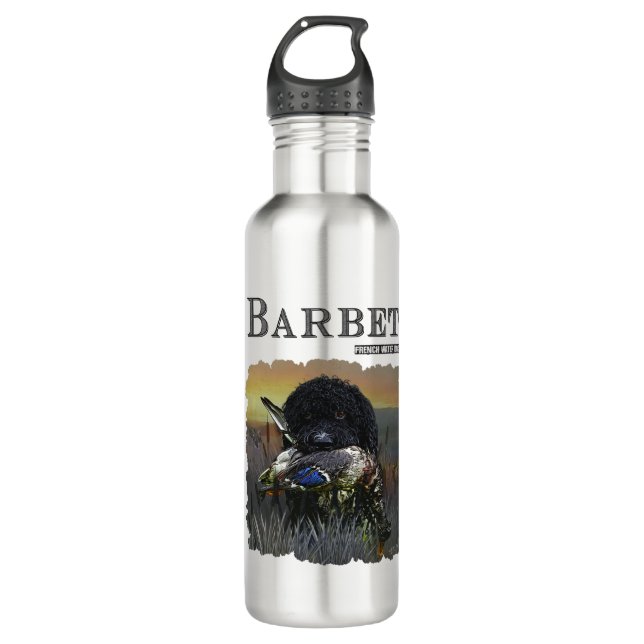 Botella De Agua Barbet , Perro de Agua Francés (Anverso)