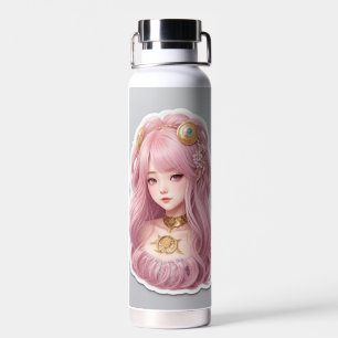 Botella De Agua barbilla rosa