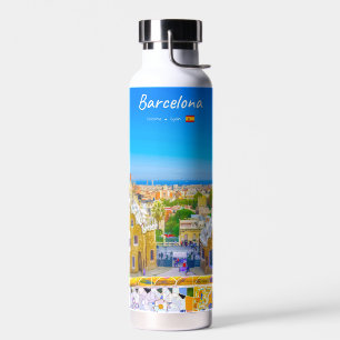 Botella De Agua Barcelona, España - Parque Güell Mosaico Gaudí