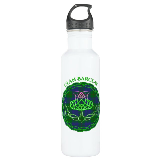 Botella De Agua Barclay Scottish Tartan Celtic Thistle (Anverso)