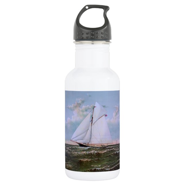 Botella De Agua Barco de vela antiguo Sloop Yacht Barco de vela Oc (Anverso)