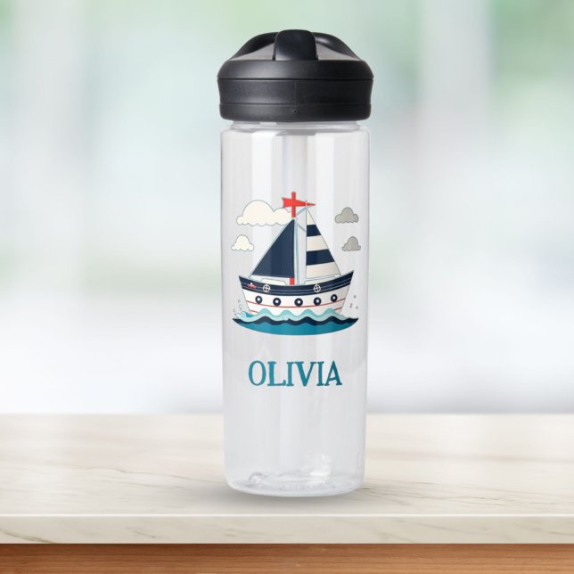 Botella De Agua Barco de vela personalizado lindo (Subido por el creador)
