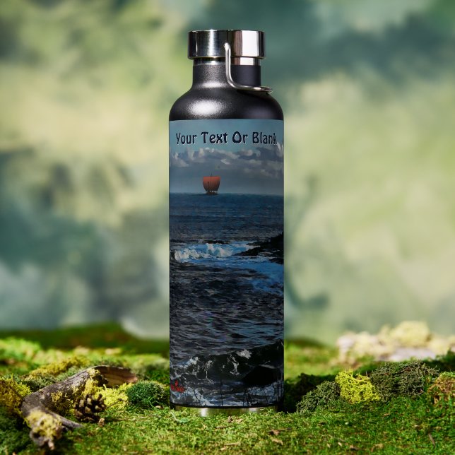 Botella De Agua Barco vikingo largo Wick Bay (Al aire libre (girado))