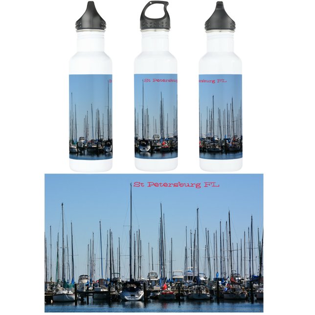 Botella De Agua Barcos de vela Personalizable de San Petersburgo F (Subido por el creador)