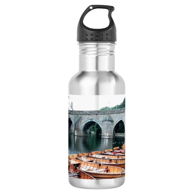 Botella De Agua Barcos en el río Durham (Anverso)