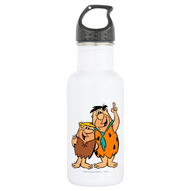 Botella De Agua Barney Rubble y Fred Flintstone (Anverso)