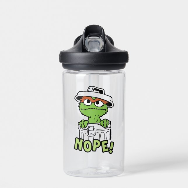 Botella De Agua Barrio Sésamo | Oscar al Grouch Nope! (Delante)