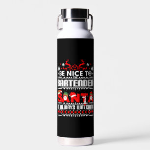 Botella De Agua Bartender Navidades feos suéter regalo Funny Barte
