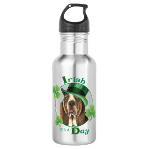 Botella De Agua Basset del Día de San Patricio